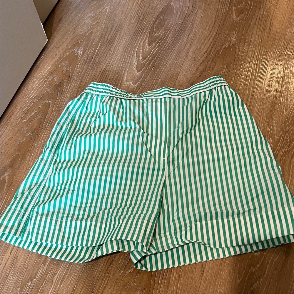 COS Green Striped Women's Shorts